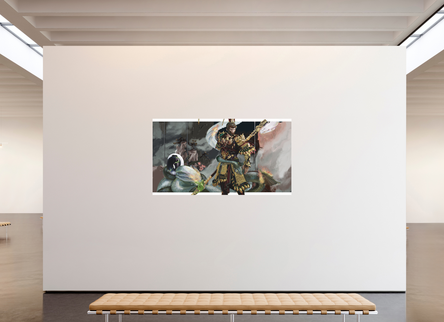 200,5 x 110 cm, Fine Art pigment print behind acrylic glass frameless Wukong Dream behind acrylic glass