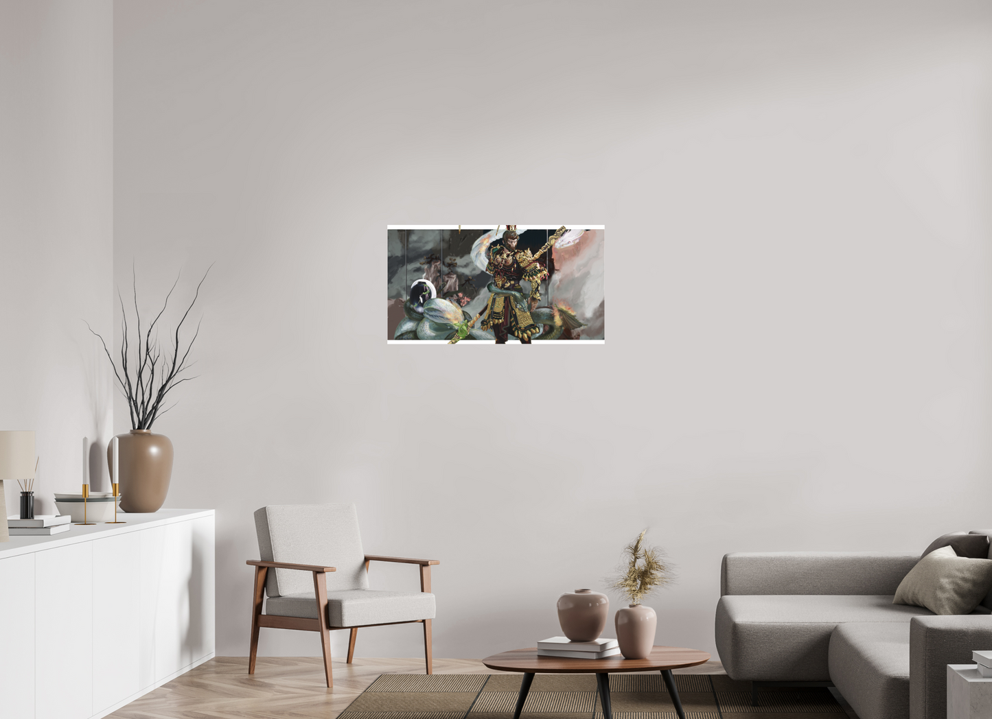 91,1 x 50 cm, Fine Art pigment print behind acrylic glass frameless Wukong Dream behind acrylic glass